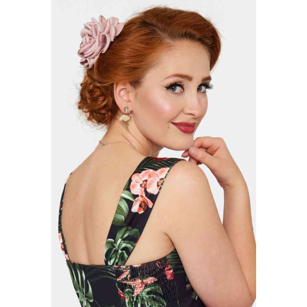 Voodoo Vixen - Pink Rose Flower Hair flower - Pink